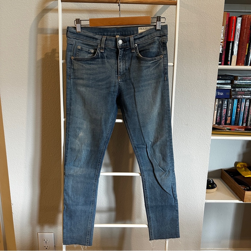 rag & bone Blue Skinny Jeans with Tapered Fit